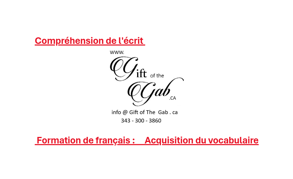 Compréhension de l'Écrit Course